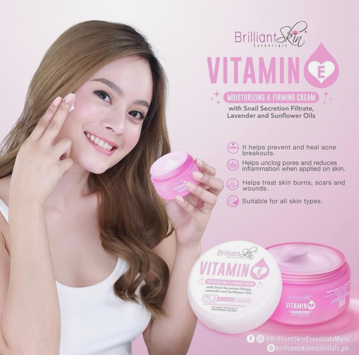 Brilliant Skin Vitamin E Moisturizing And Firming Cream