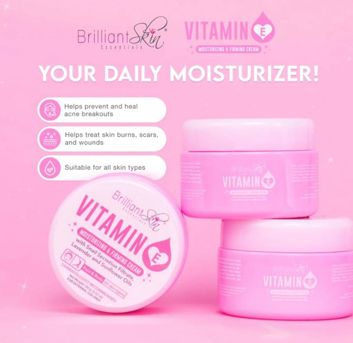 Brilliant Skin Vitamin E Moisturizing And Firming Cream