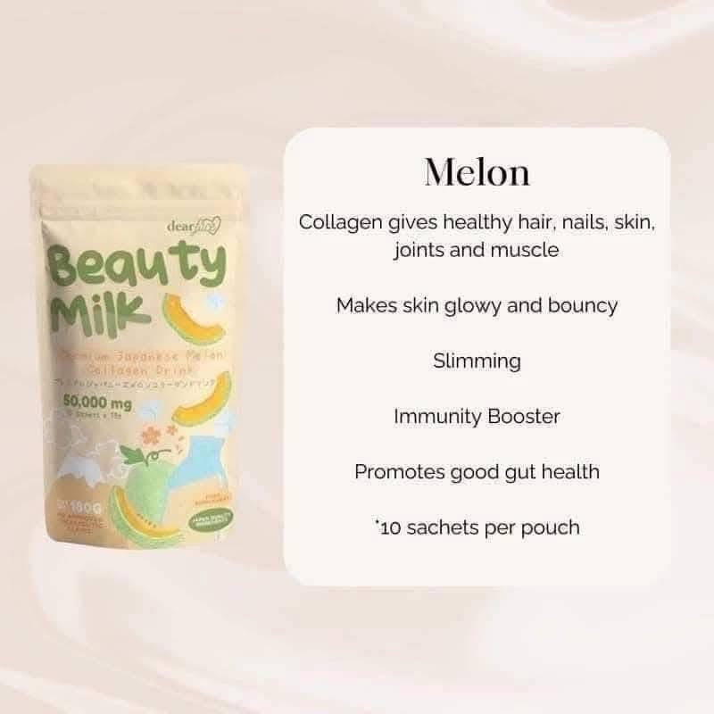 Dear Face Beauty Milk Japanese Milk Melon Collagen Drink