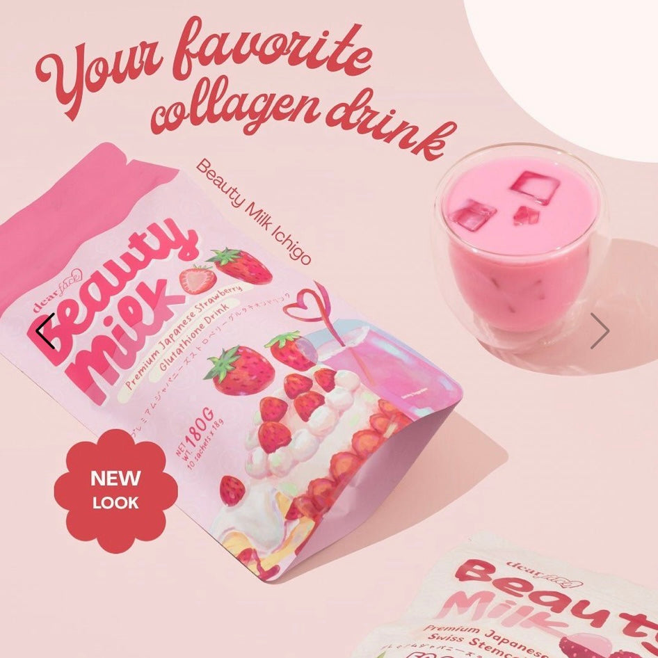 Dear Face Beauty Milk Japanese Strawberry Glutathione Drink