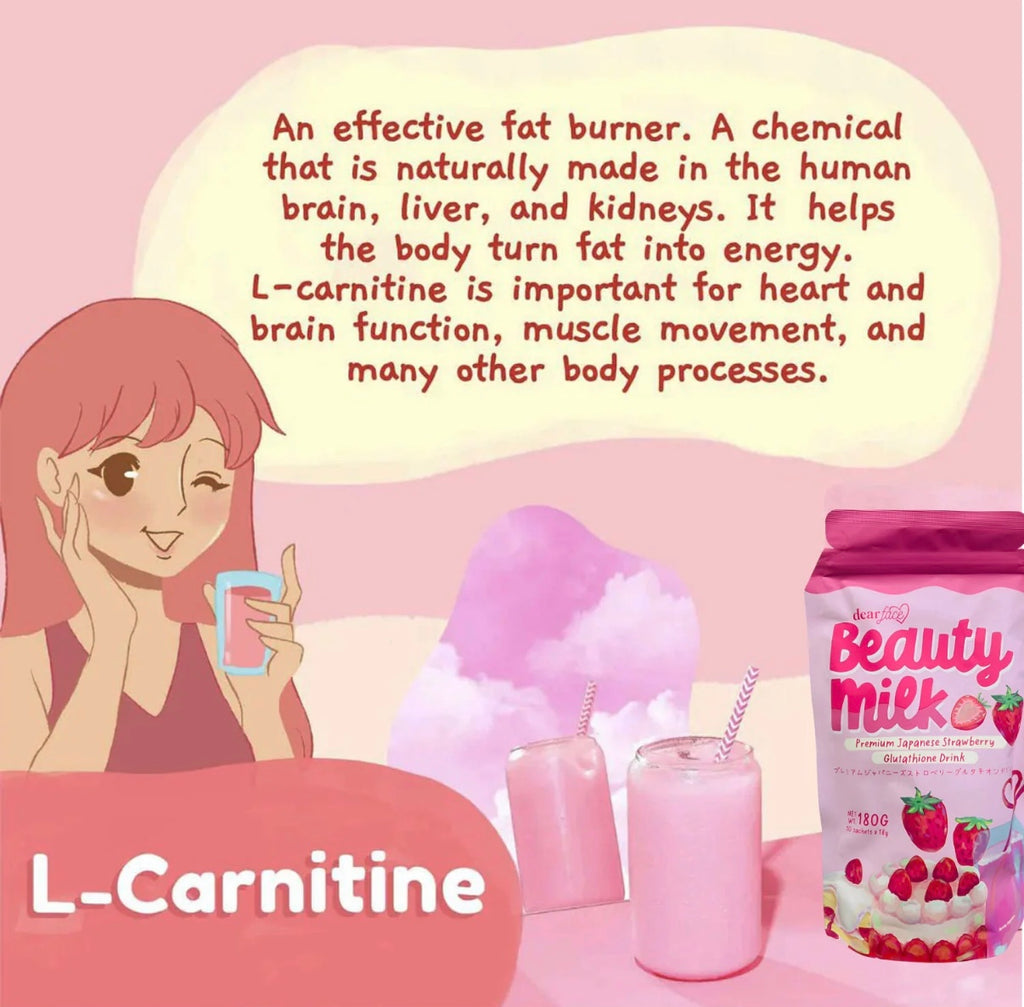 Dear Face Beauty Milk Japanese Strawberry Glutathione Drink