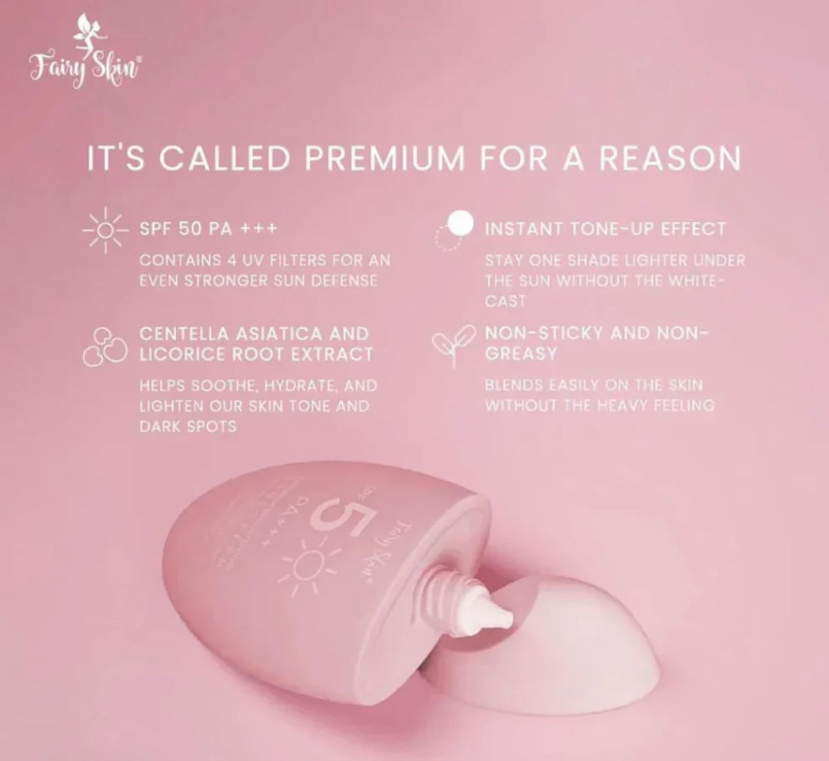 Fairy Skin Premium Brightening Sunscreen Spf50