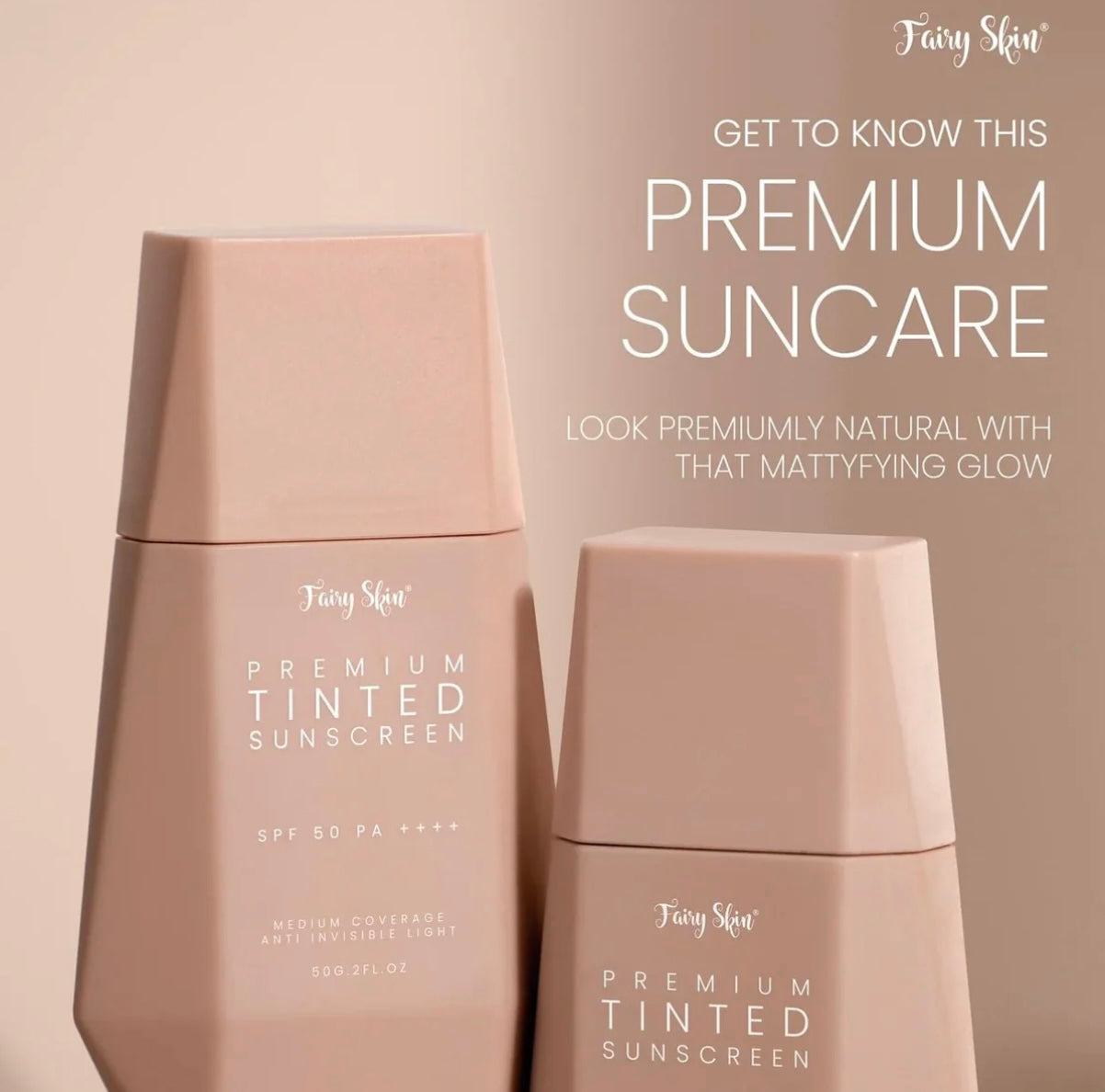 Fairy Skin Premium Tinted Sunscreen Spf50