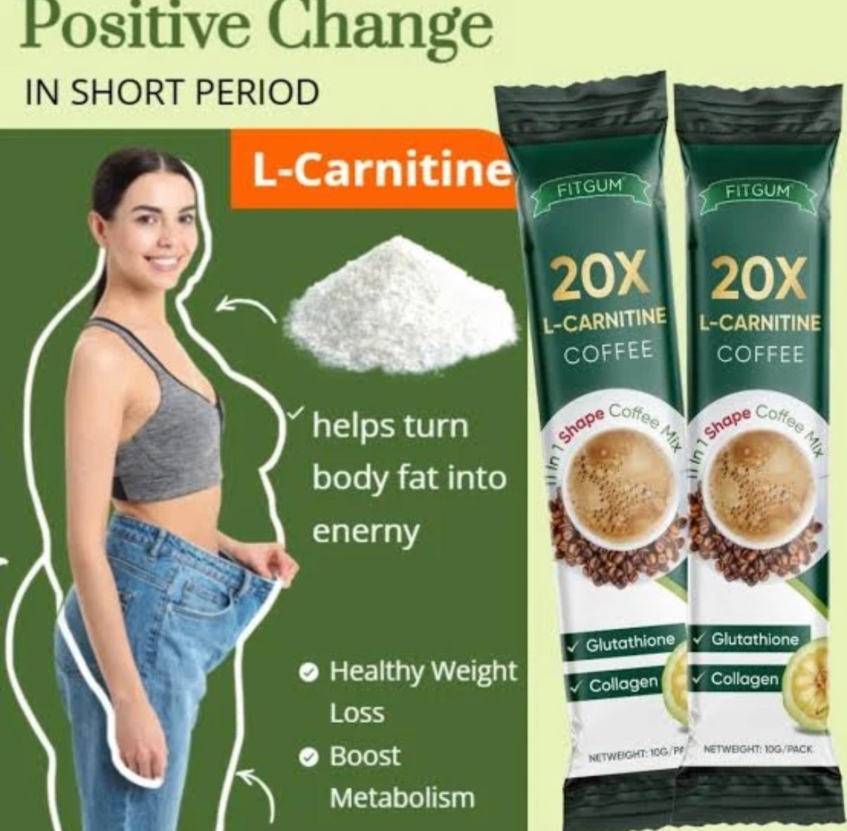 Fitgum 20X Collagen Chia Coffee