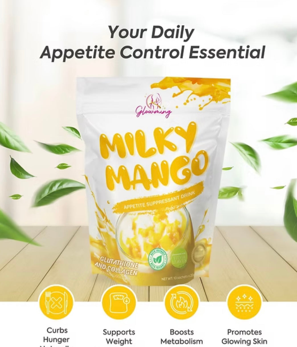 Glowming Milky Mango Powder Drink Glutathione And Collagen