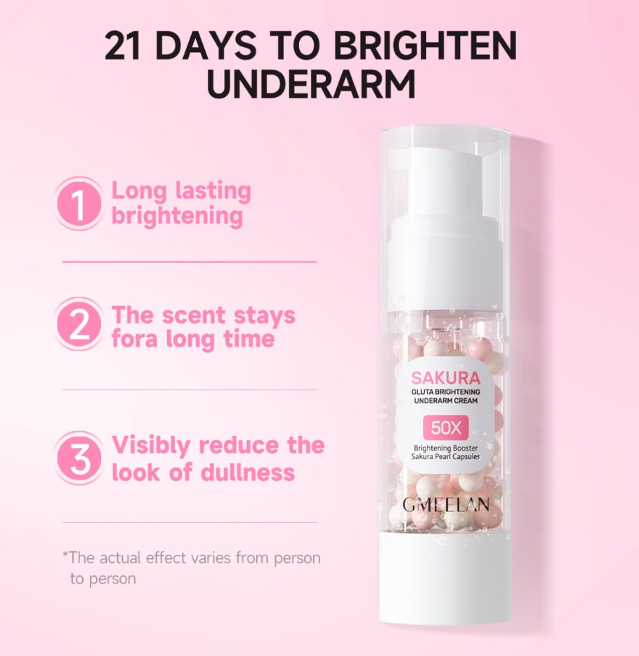Gmeelan Sakura Underarm Cream 50x Brightening Booster Sakura Pearls