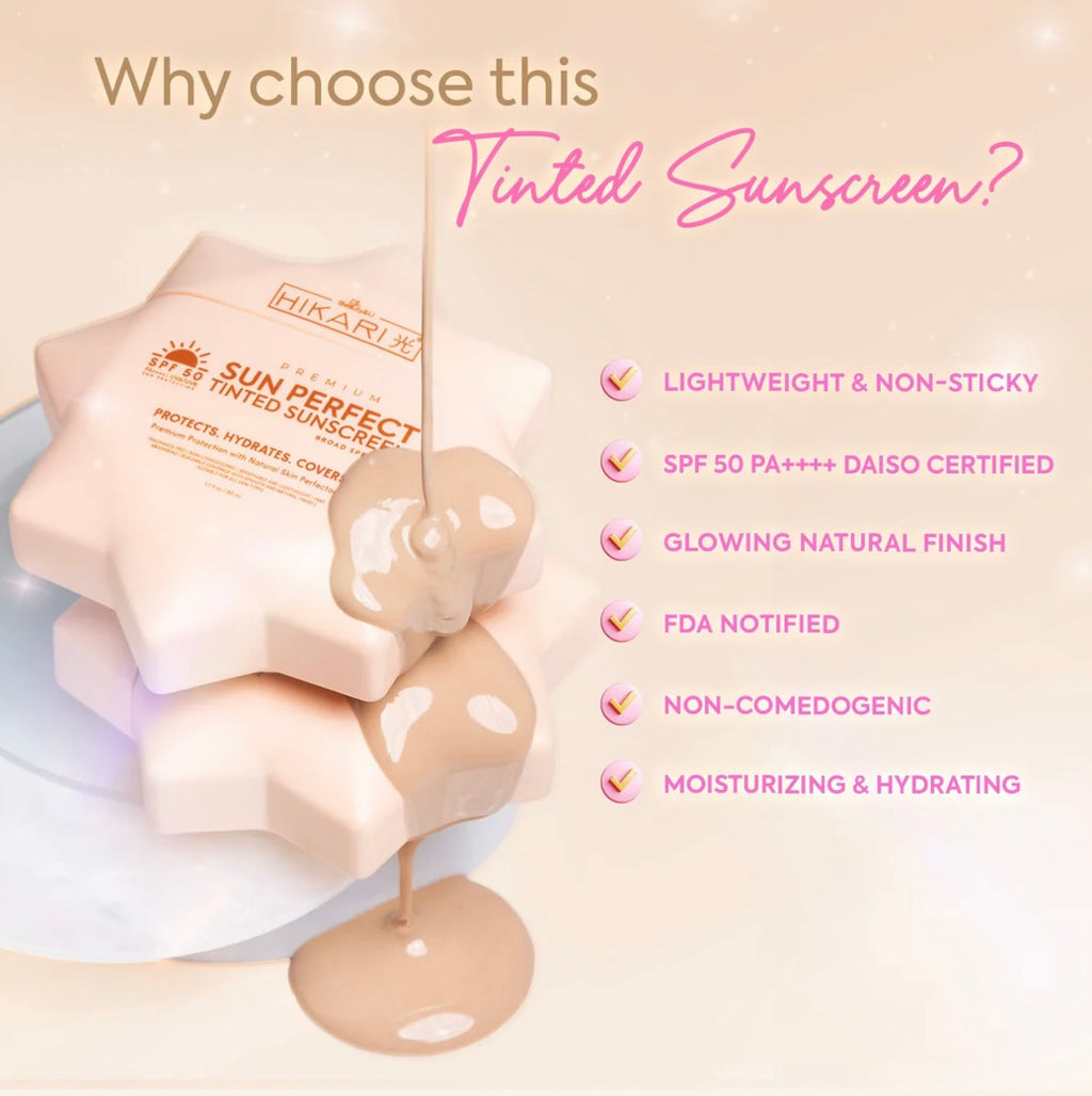 Hikari Skin Sun Perfect Tinted Sunscreen Spf 50+++
