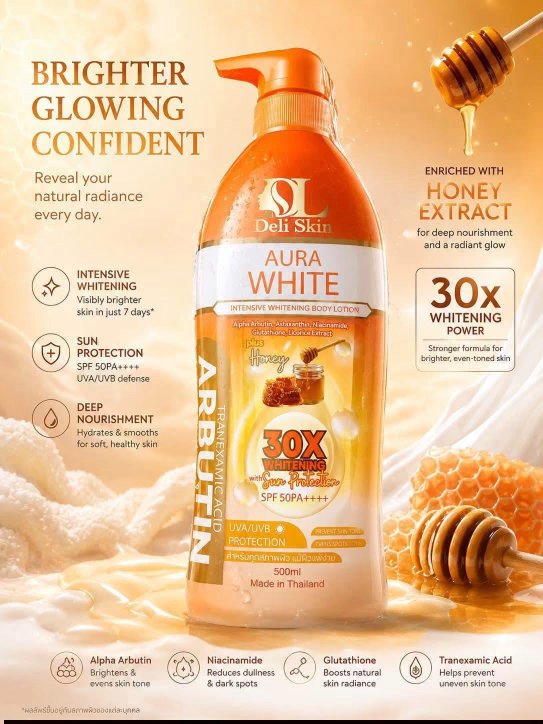 Deli Skin Aura White Intensive Whitening Body Lotion