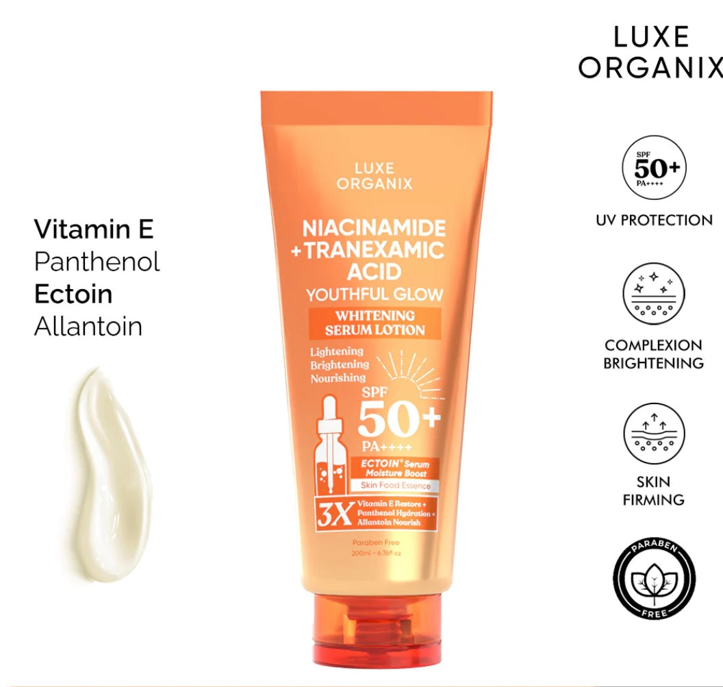 Luxe Organix Niacinamide + Tranexamic Whitening Serum Lotion