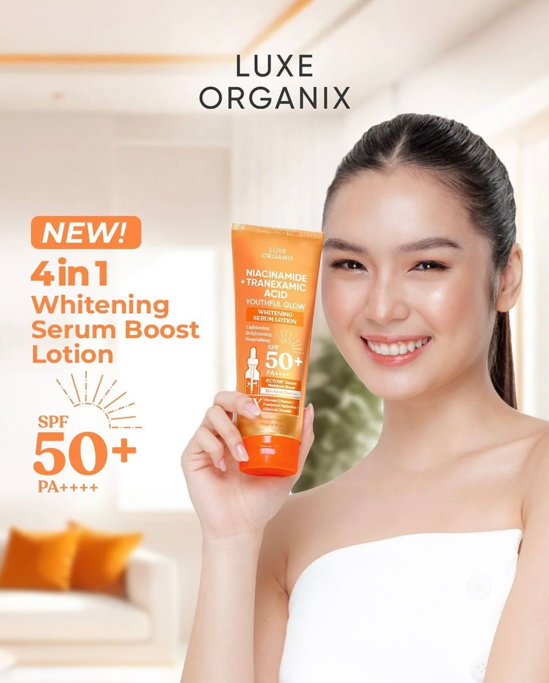 Luxe Organix Niacinamide + Tranexamic Whitening Serum Lotion