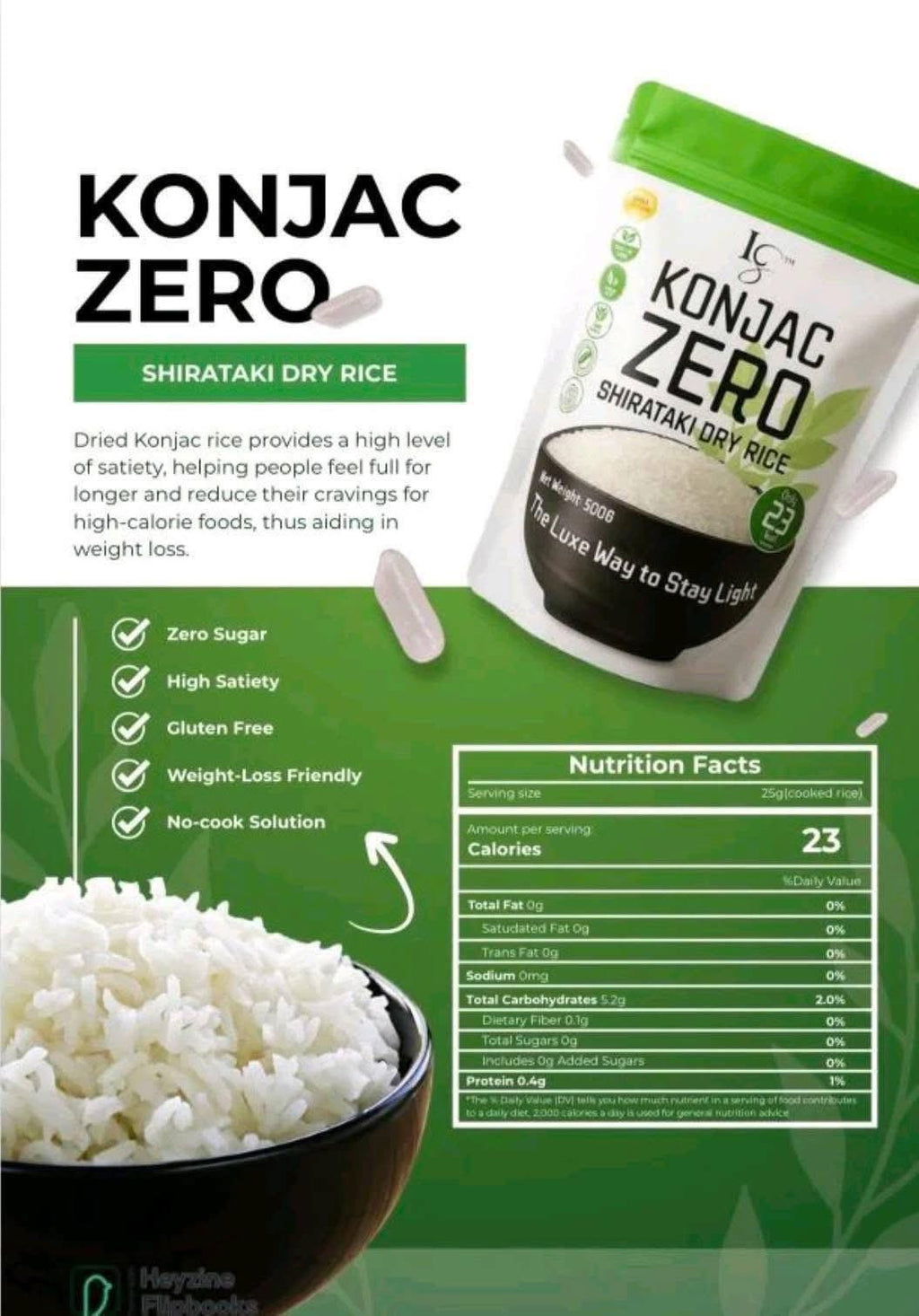 Luxe Slim Konjac Zero Shirataki Dry Rice