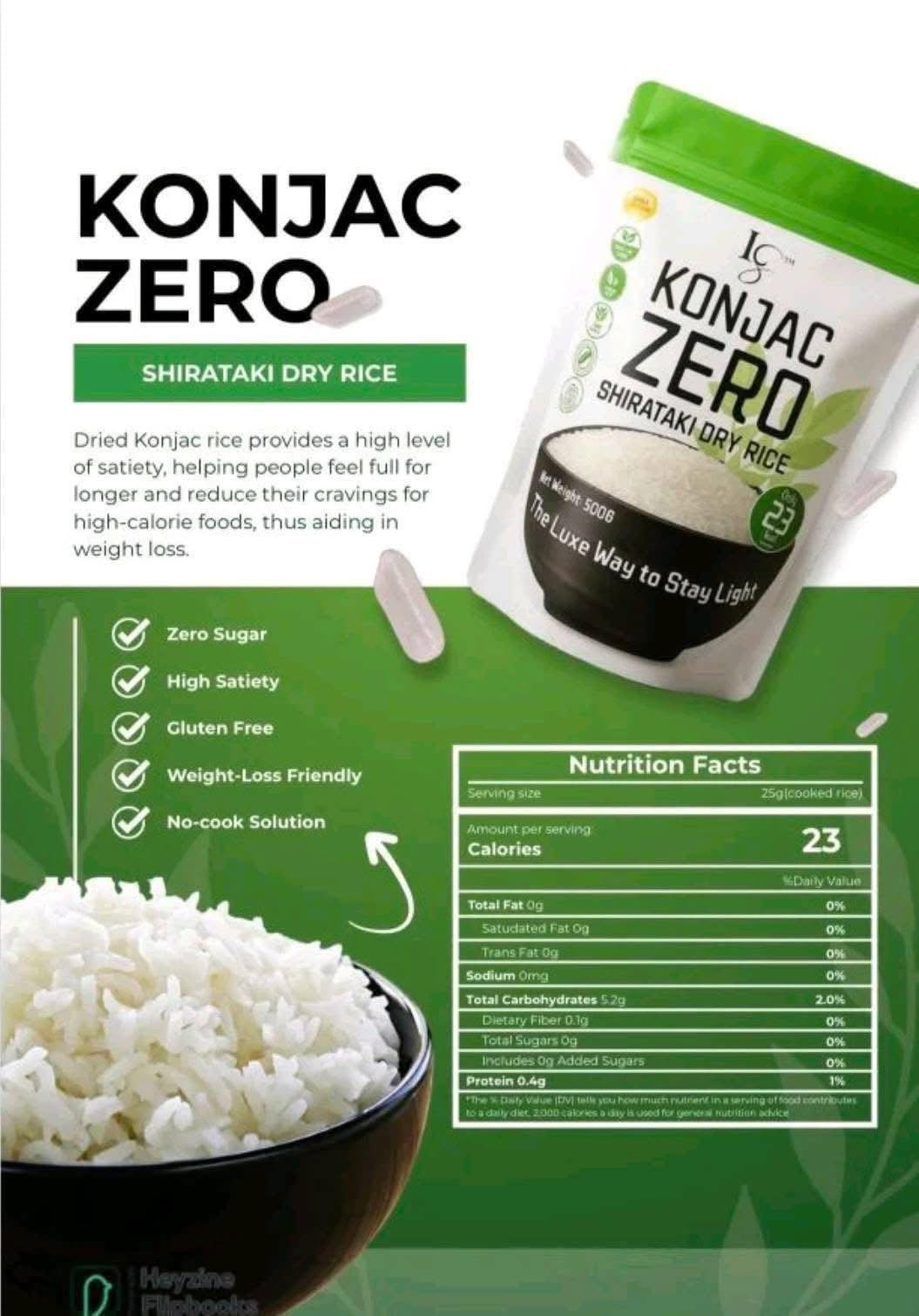 Luxe Slim Konjac Zero Shirataki Dry Rice