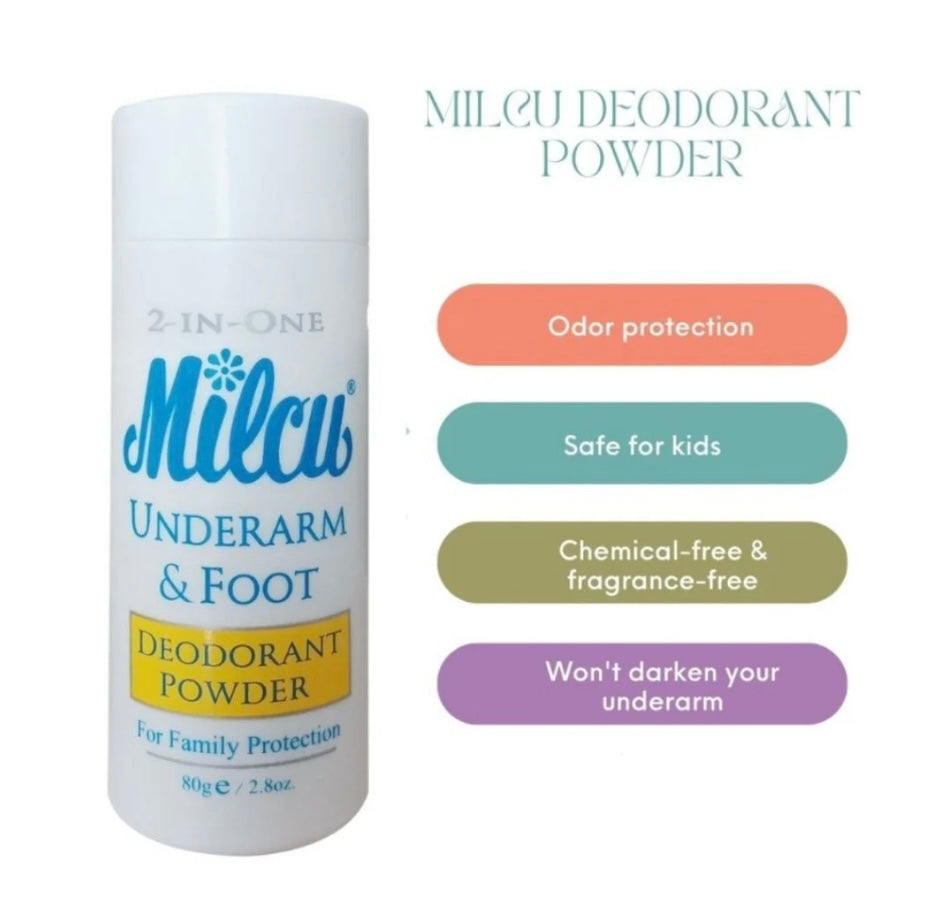 Milcu Underarm & Foot Deodorant Powder