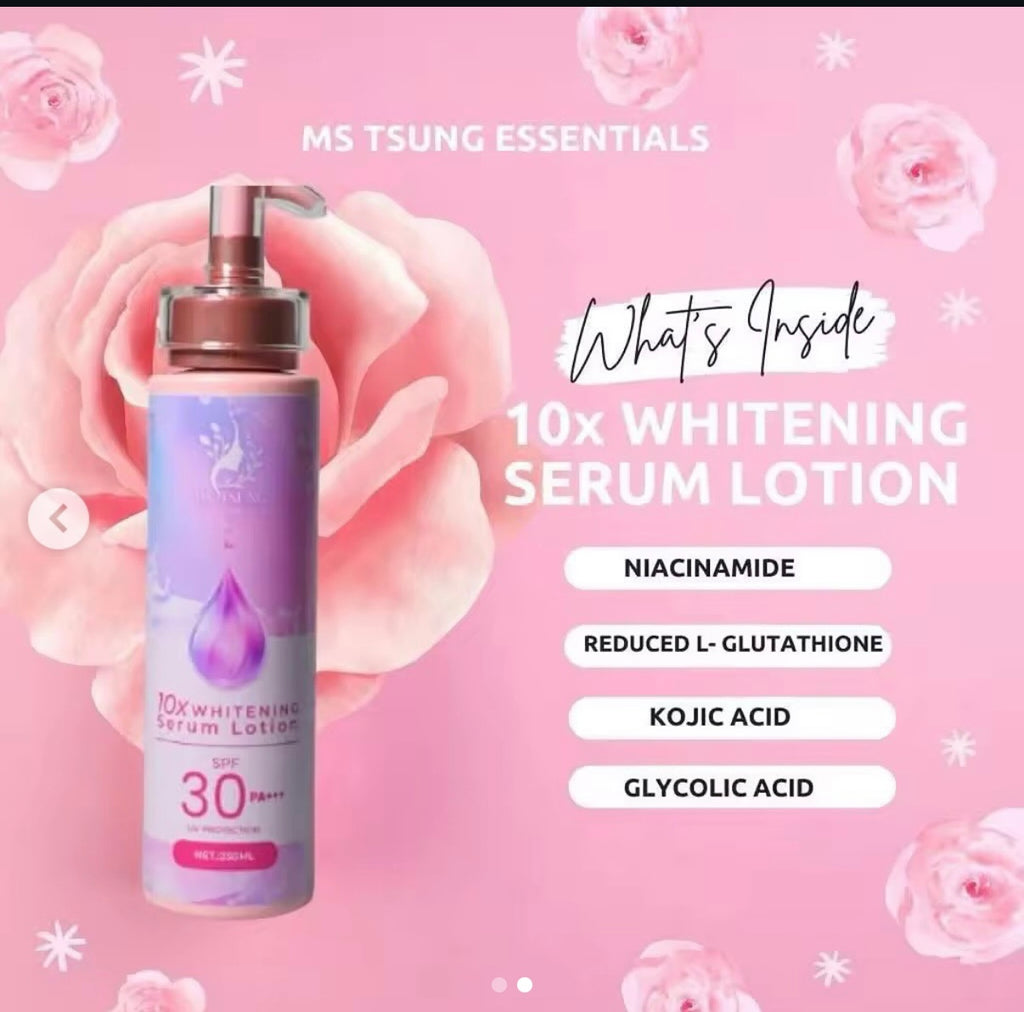 Ms Tsung 10x Whitening Serum Lotion Spf30