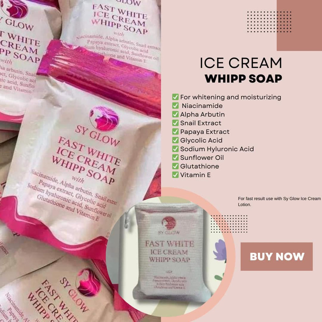 Sy Glow Fast White Ice Cream Whipp Soap
