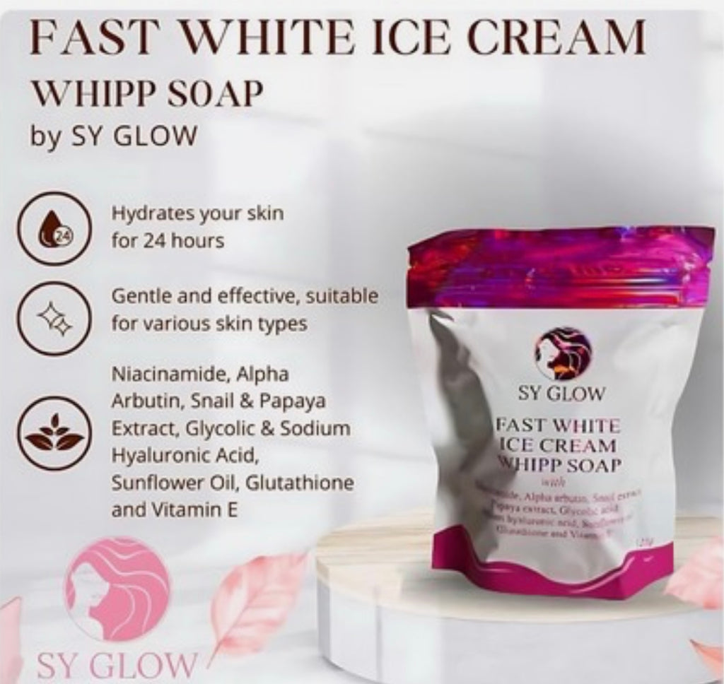 Sy Glow Fast White Ice Cream Whipp Soap