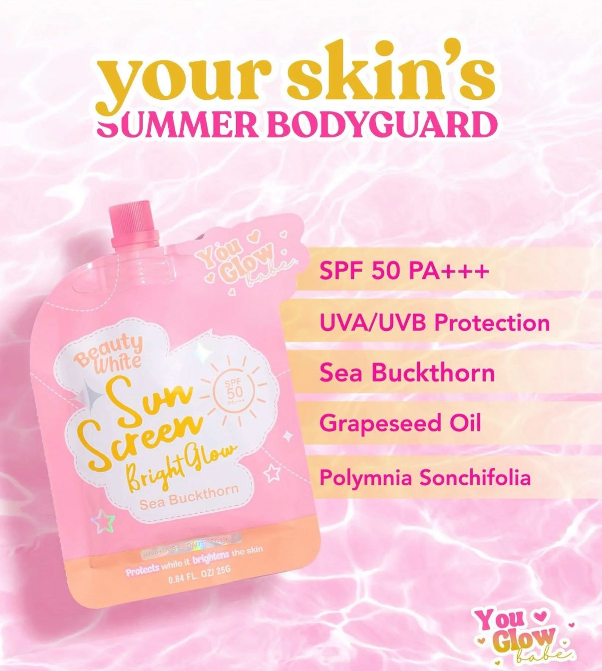 You Glow Beauty White Twin Pack Sunscreen Spf50